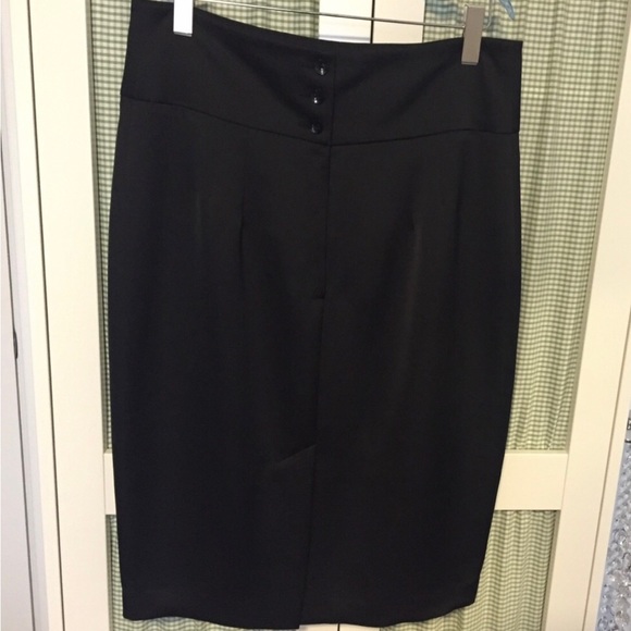 SIMONS CONTEMPORAINE BLACK PENCIL SKIRT - Picture 2 of 9